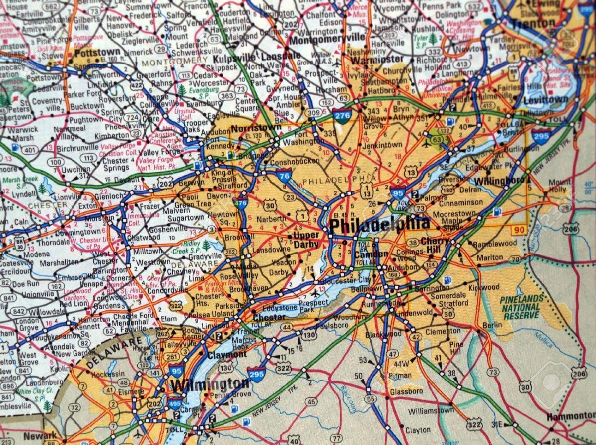 نقشه از Philadelphia, pa