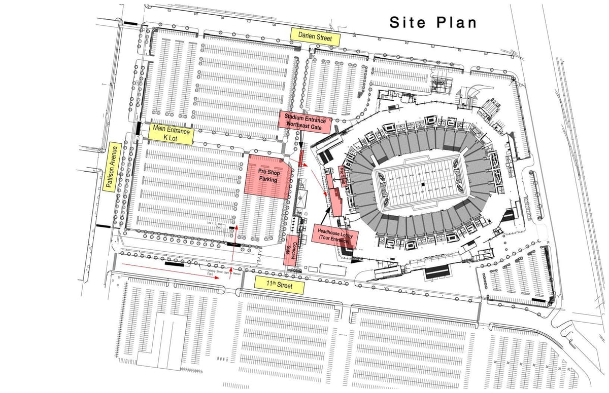 lincoln financial field پارکینگ نقشه