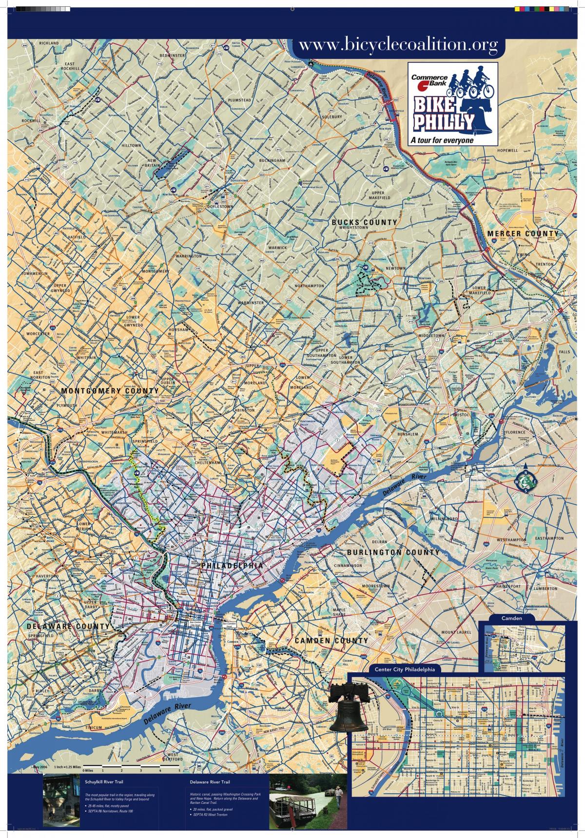 فیلادلفیا دوچرخه نقشه