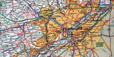 نقشه از Philadelphia, pa