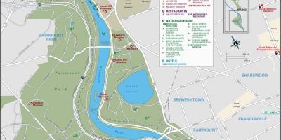 نقشه fairmount پارک فیلادلفیا