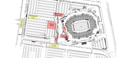 Lincoln financial field پارکینگ نقشه