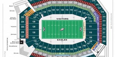 Philadelphia eagles ورزشگاه نقشه