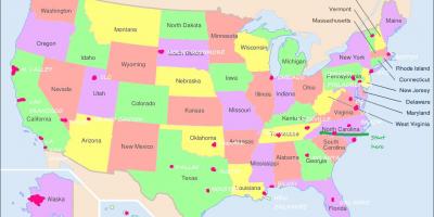 فیلادلفیا در ایالات متحده آمریکا نقشه