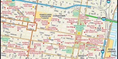 نقشه از مرکز شهر فیلادلفیا